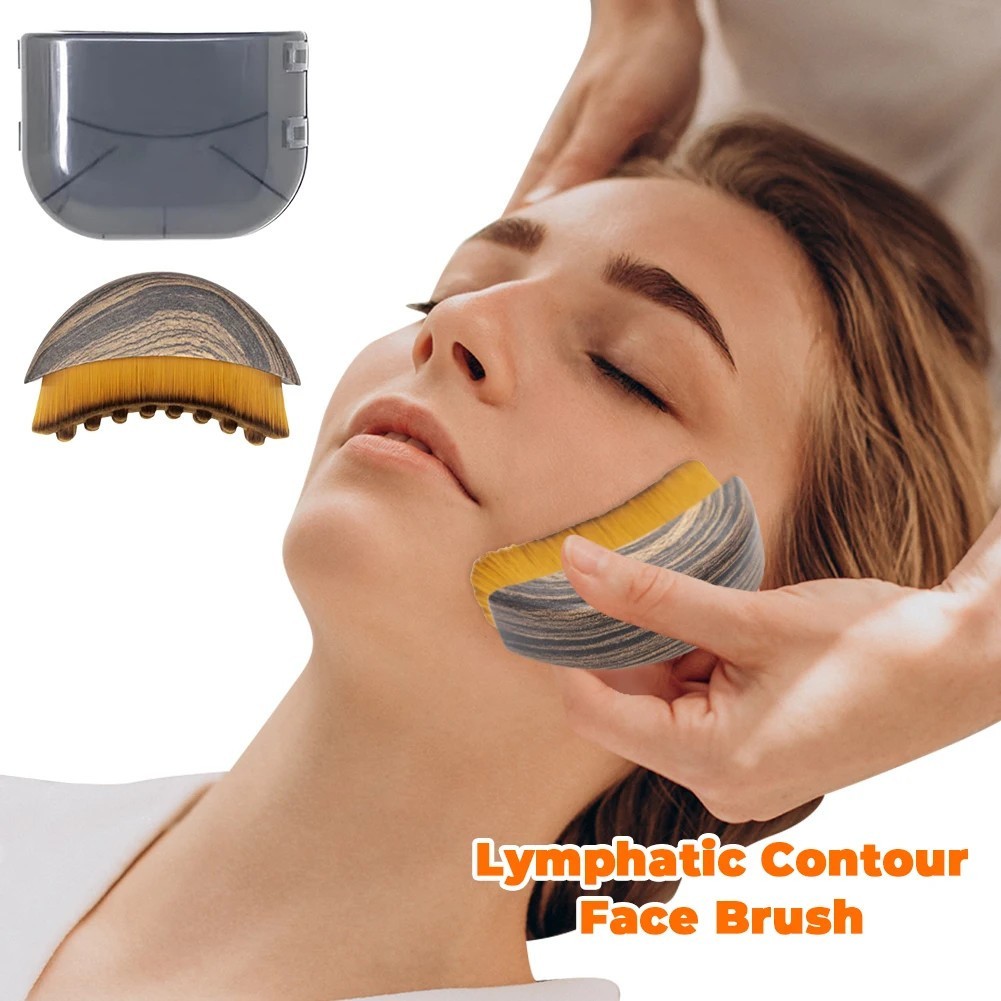 Lymphatic Contour Face Brush, Lymphatic Drainage Massager for Face by Glowiex