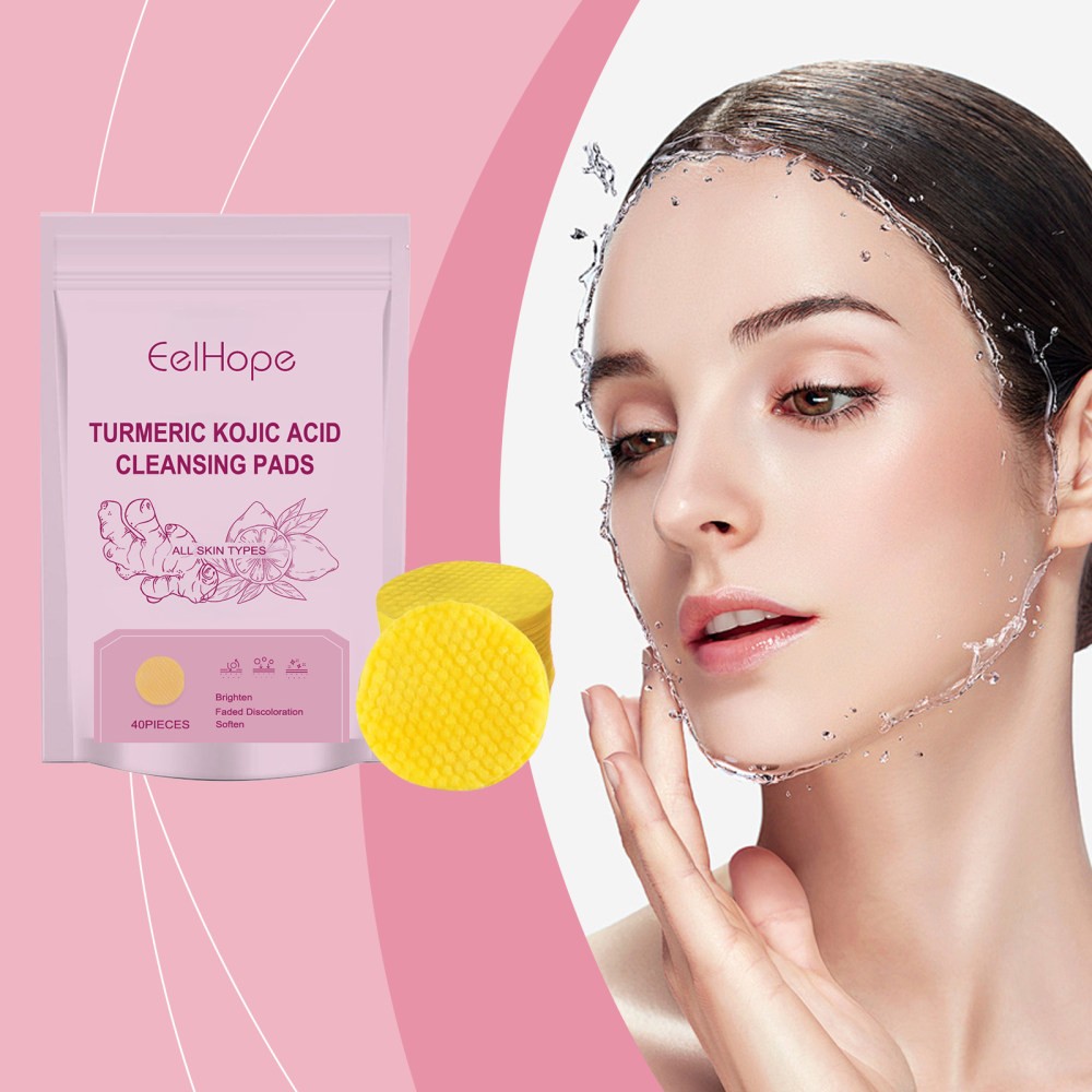 turmeric kojic acid mild cleansing pad for facial repair skin deep