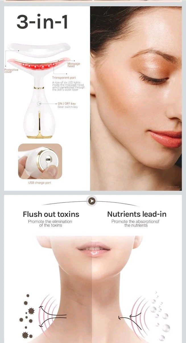 MS. W Red Light Facial Massager, Skin Care Tools for Face & Neck Beauty Device,