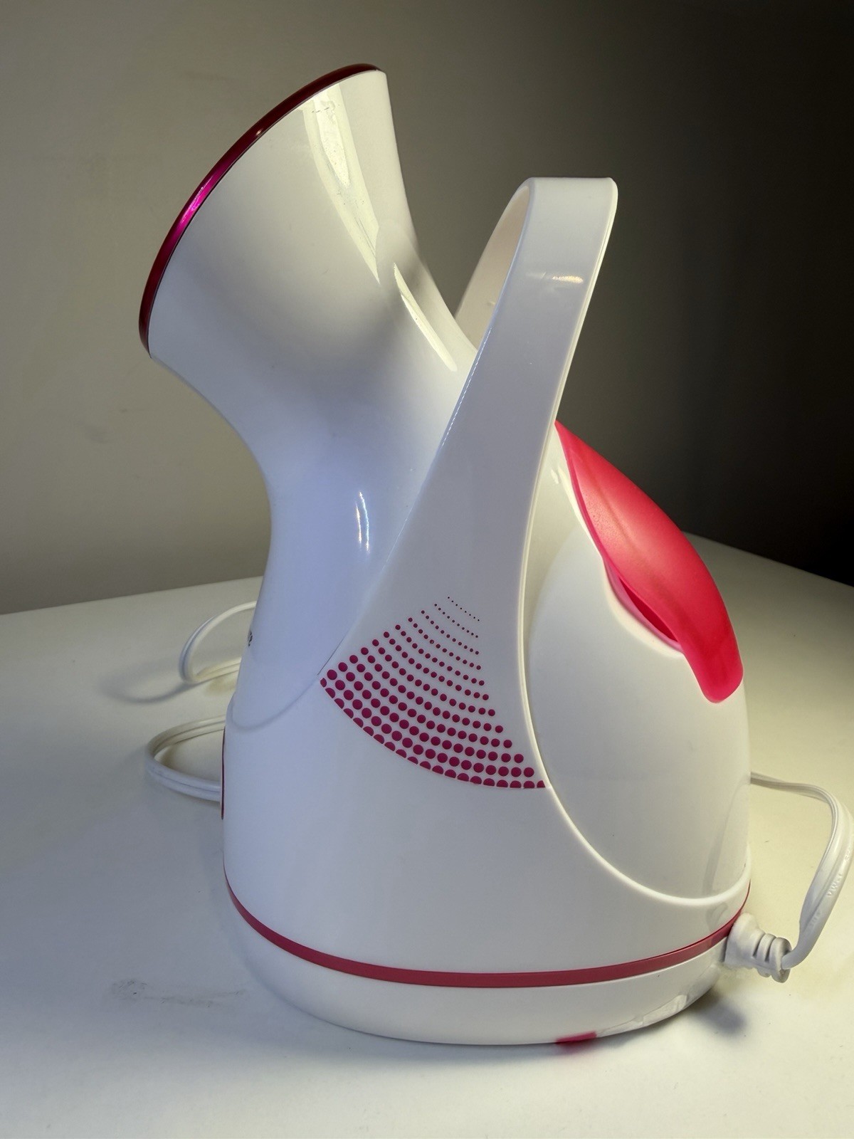 Amconsure Facial Steamer ZJ-6380 White Pink 120V 280W Electric Plastic