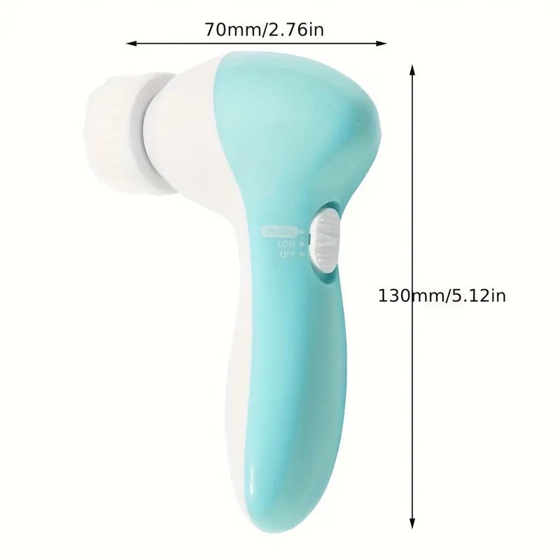 Facial Cleaner- Beauty Care Battery Powered Facial Cleanser 7-in-1 Facial Brush
