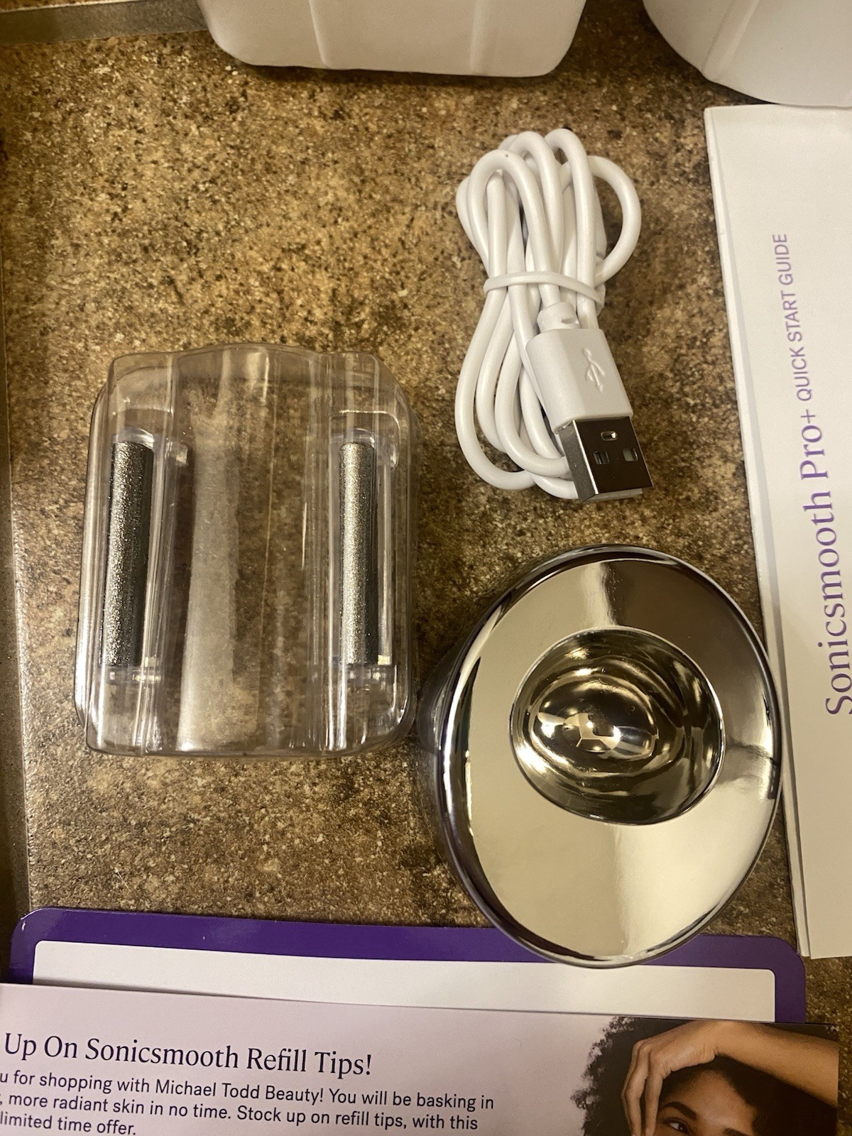 Michael Todd Beauty Sonicsmooth Pro+ Sonic Dermaplaning System w/ LED Light-Read