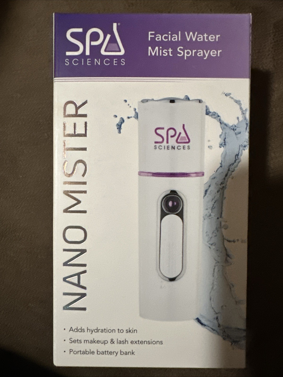 Spa Sciences – Nano Mister – Hydrating Facial Mister with Battery Bank