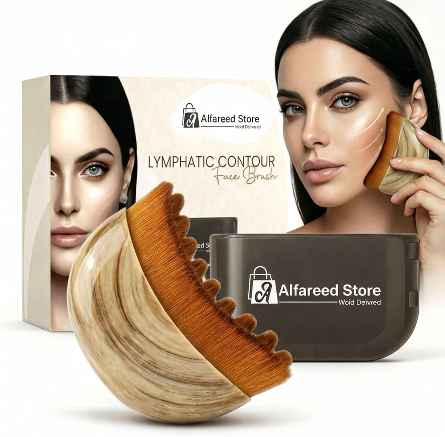 New Upgraded Lymphatic Contour Face Brush for Lymphatic Drainage | Ergonomic Fac