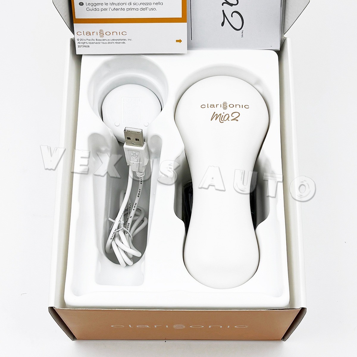 New Clarisonic Mia 2 Sonic Facial Skin Cleansing Brush System – WHITE