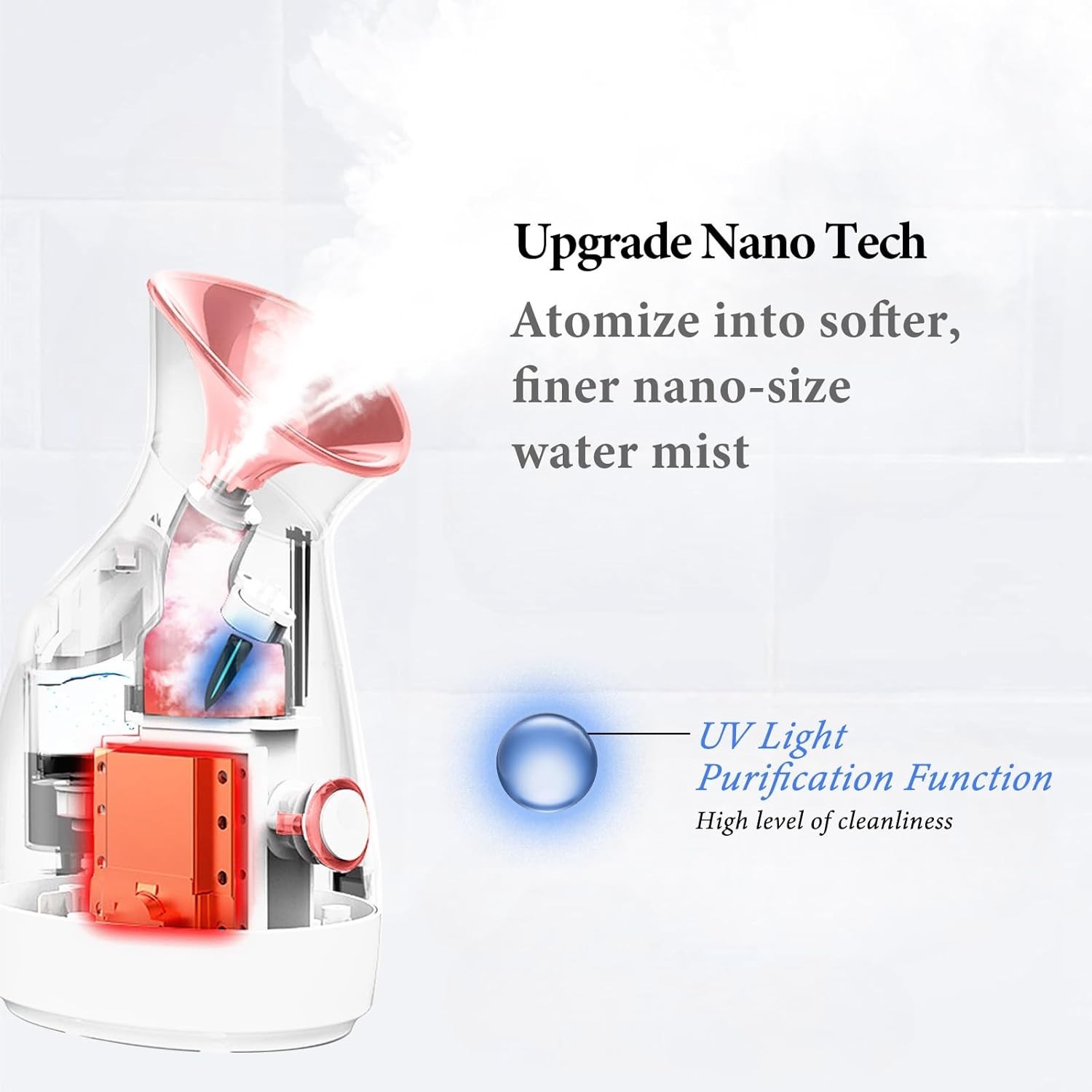 Ultimate Home Spa Experience: Nano Ionic Facial Steamer with Hydrating Mist