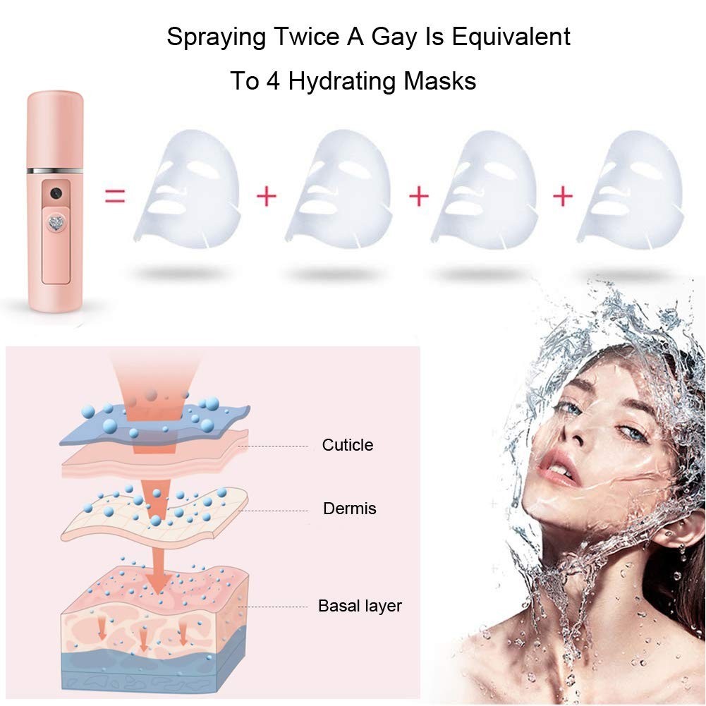 Nano Facial Mist Portable Humidifier Pink