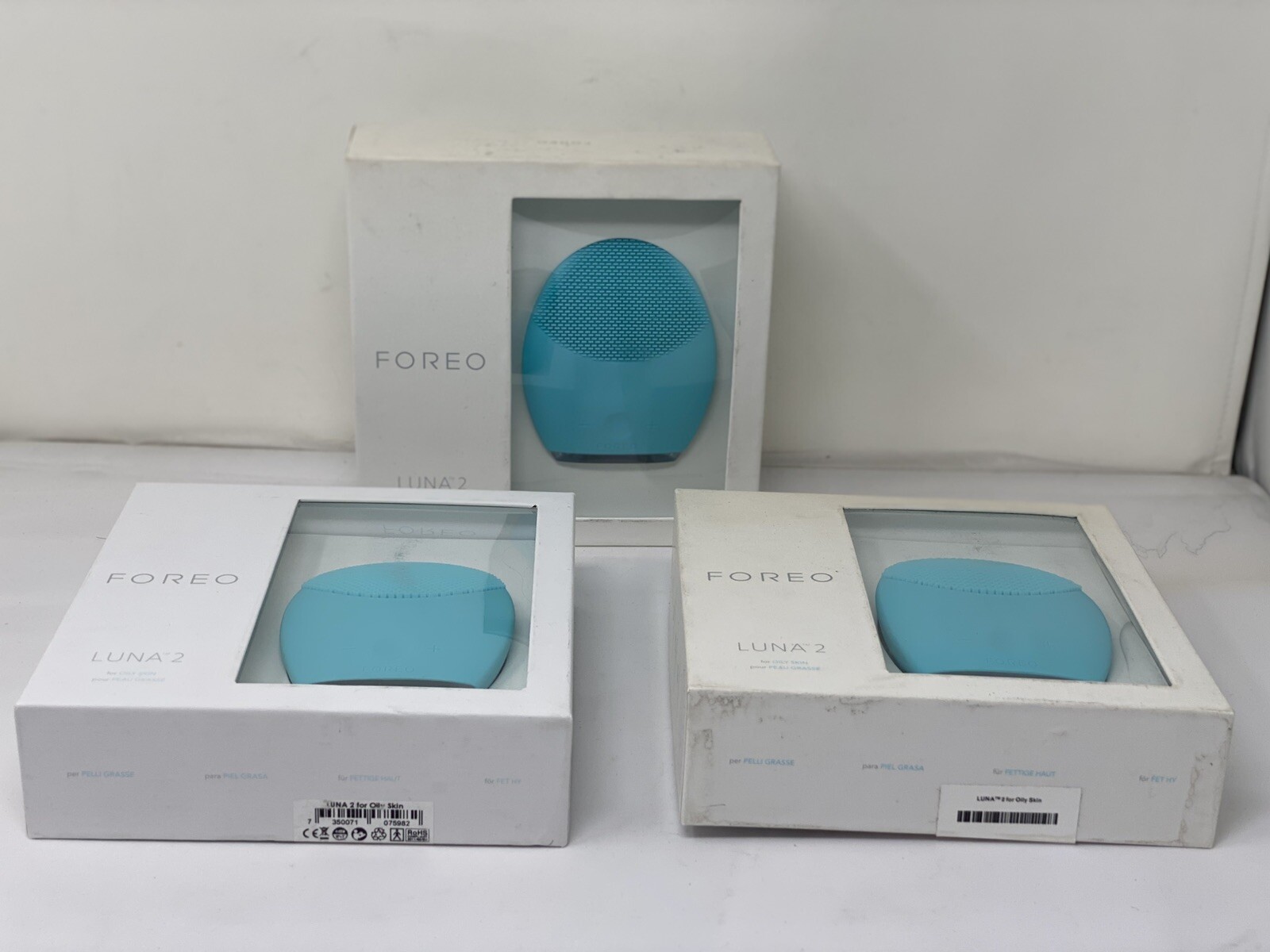 Lot Of 3 FOREO Luna 2 Sonic Face Brush for Combination Skin FREE SHIPPING
