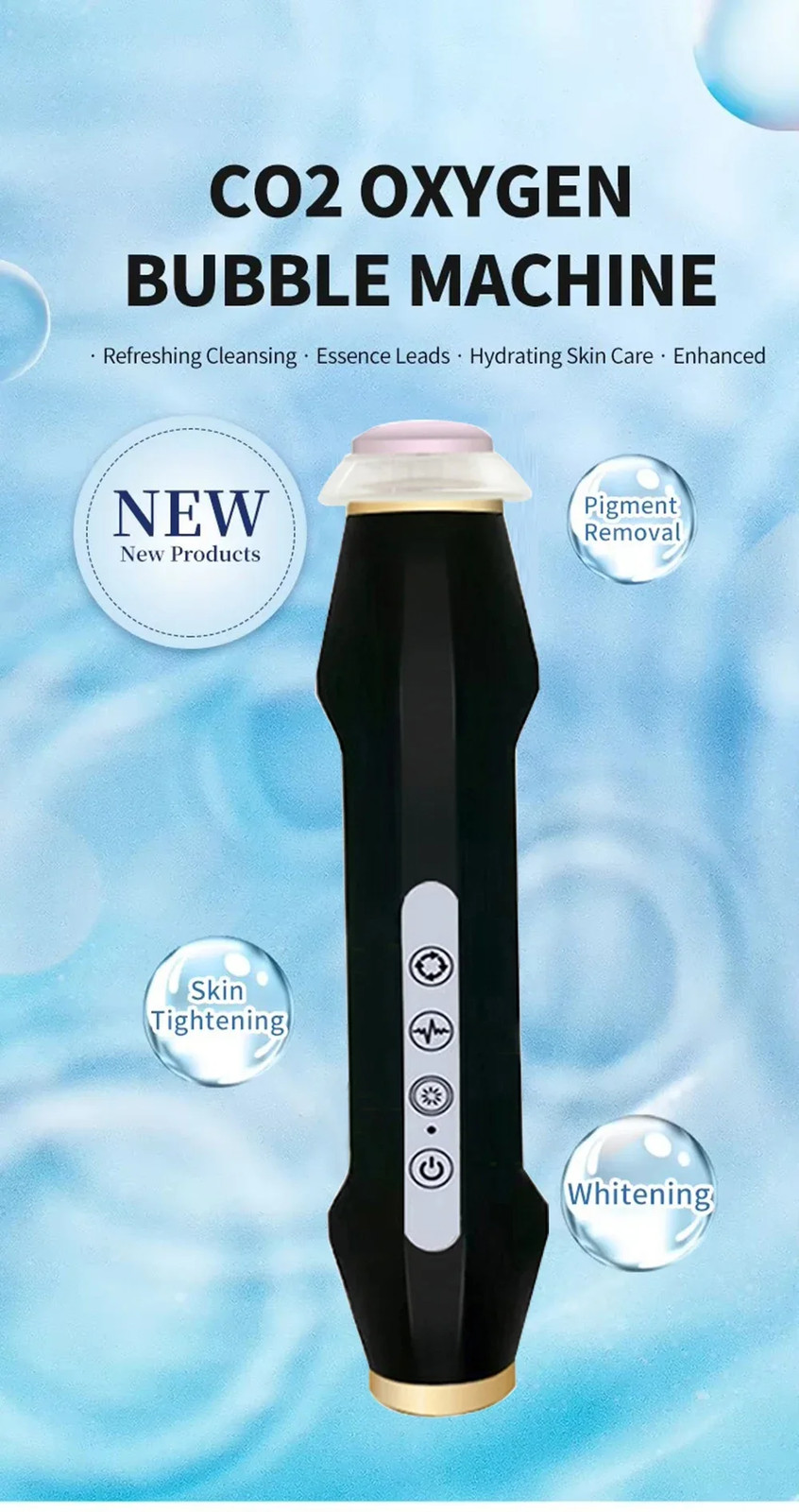 New CO2 Oxygen Bubble Device Exfoliate Oxygen Facial Machine Wrinkle Removal