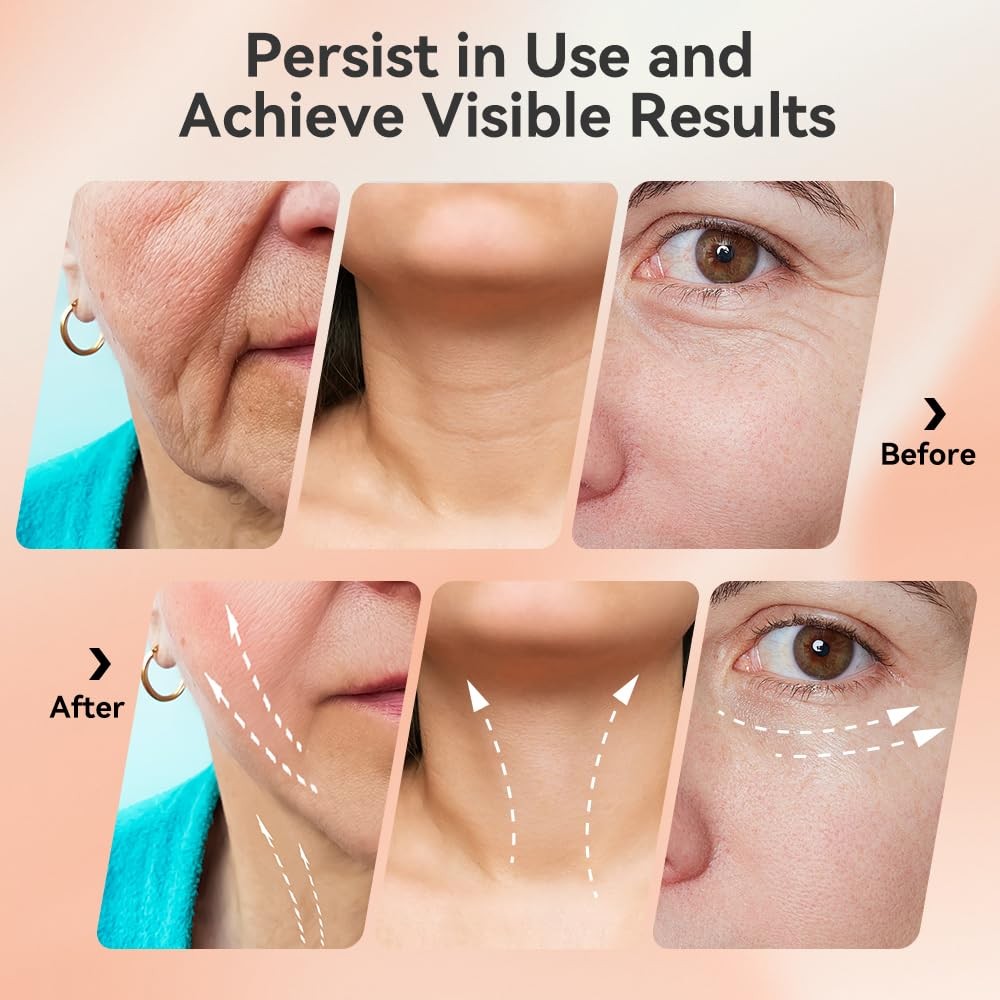 7 Color Facial Massager for Face and Neck, At-Home Face Sculpting Tool with Vibr