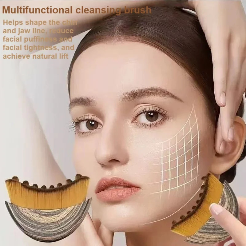 Multi-Functional Lymphatic Contour Facial Brush, Gua Sha Eye and Neck Care Brush