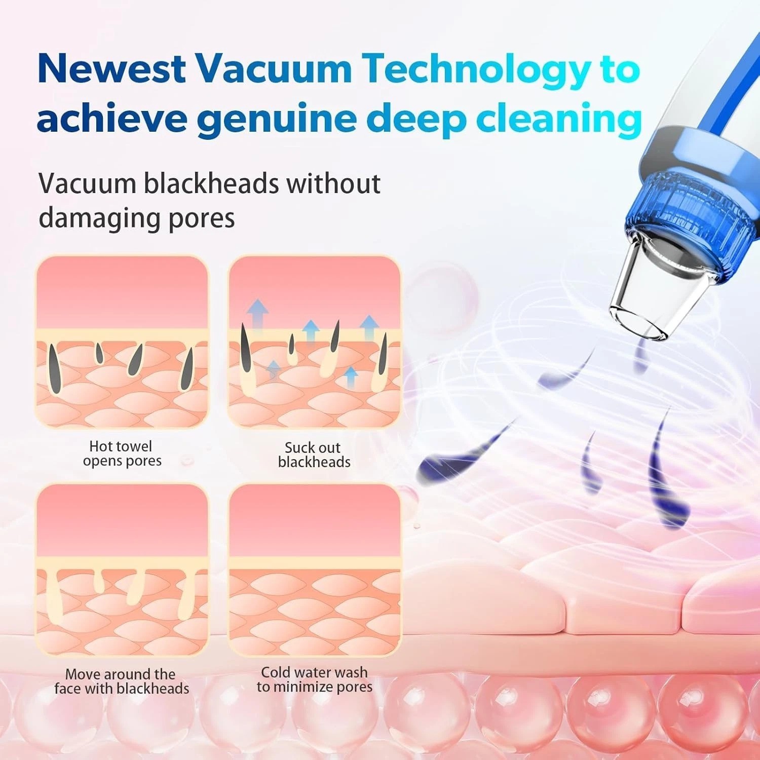 Blackhead Remover Pore Vacuum Upgraded Facial Pore Cleaner Electric Comedone …
