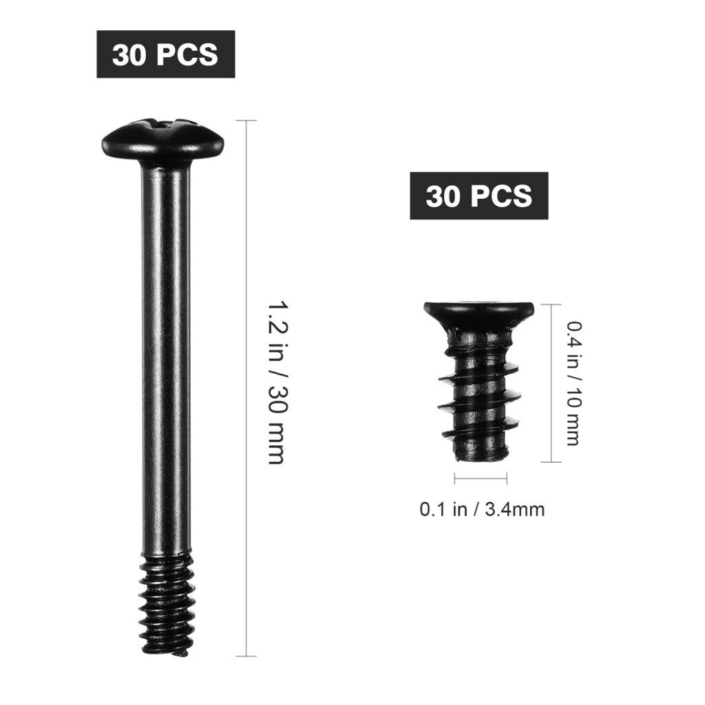 60pcs Computer Cooling Fan Mount Screws Case Fan Long Short Screws Set