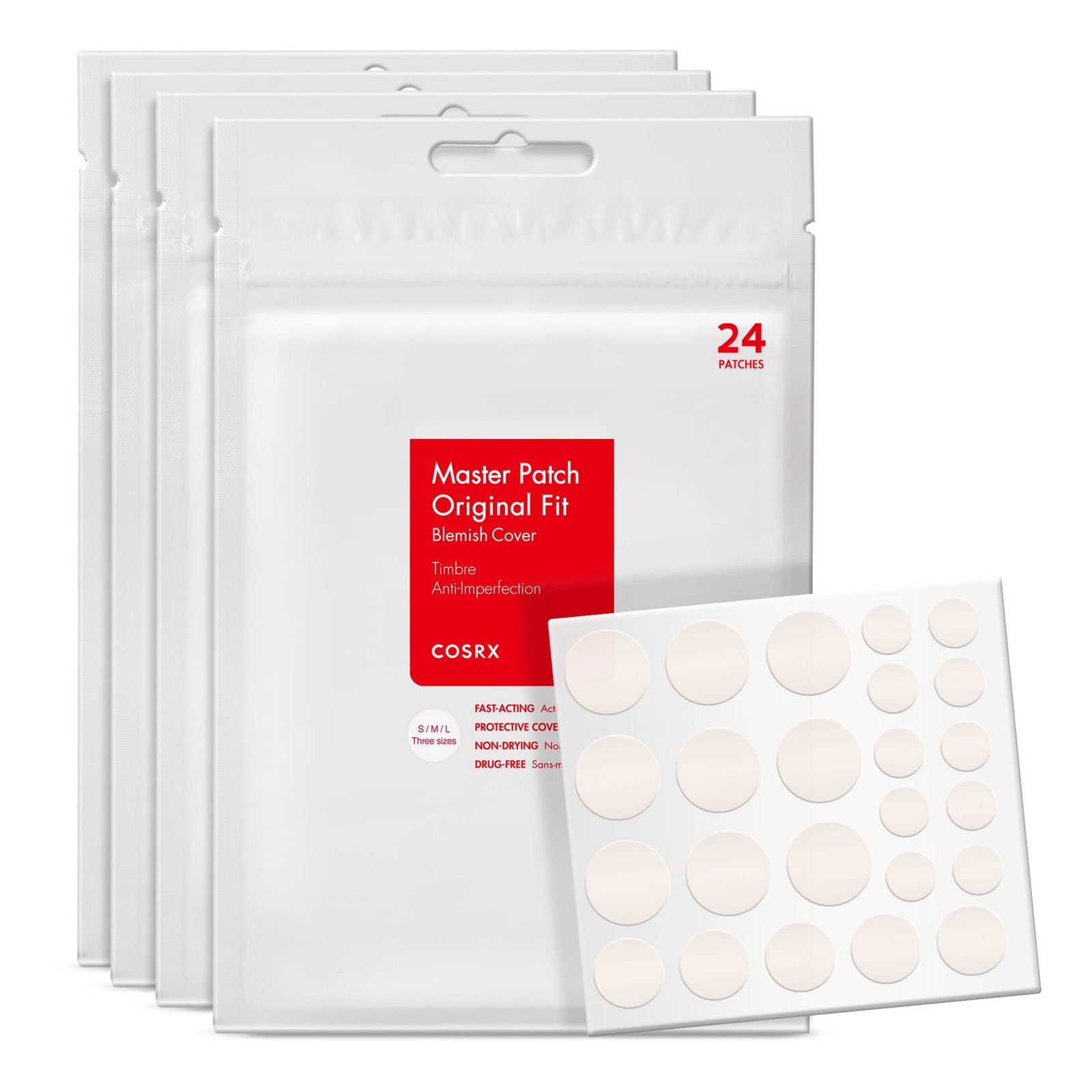 COSRX Acne Pimple Patch (96) Absorbing Hydrocolloid 96 Piece Assortment