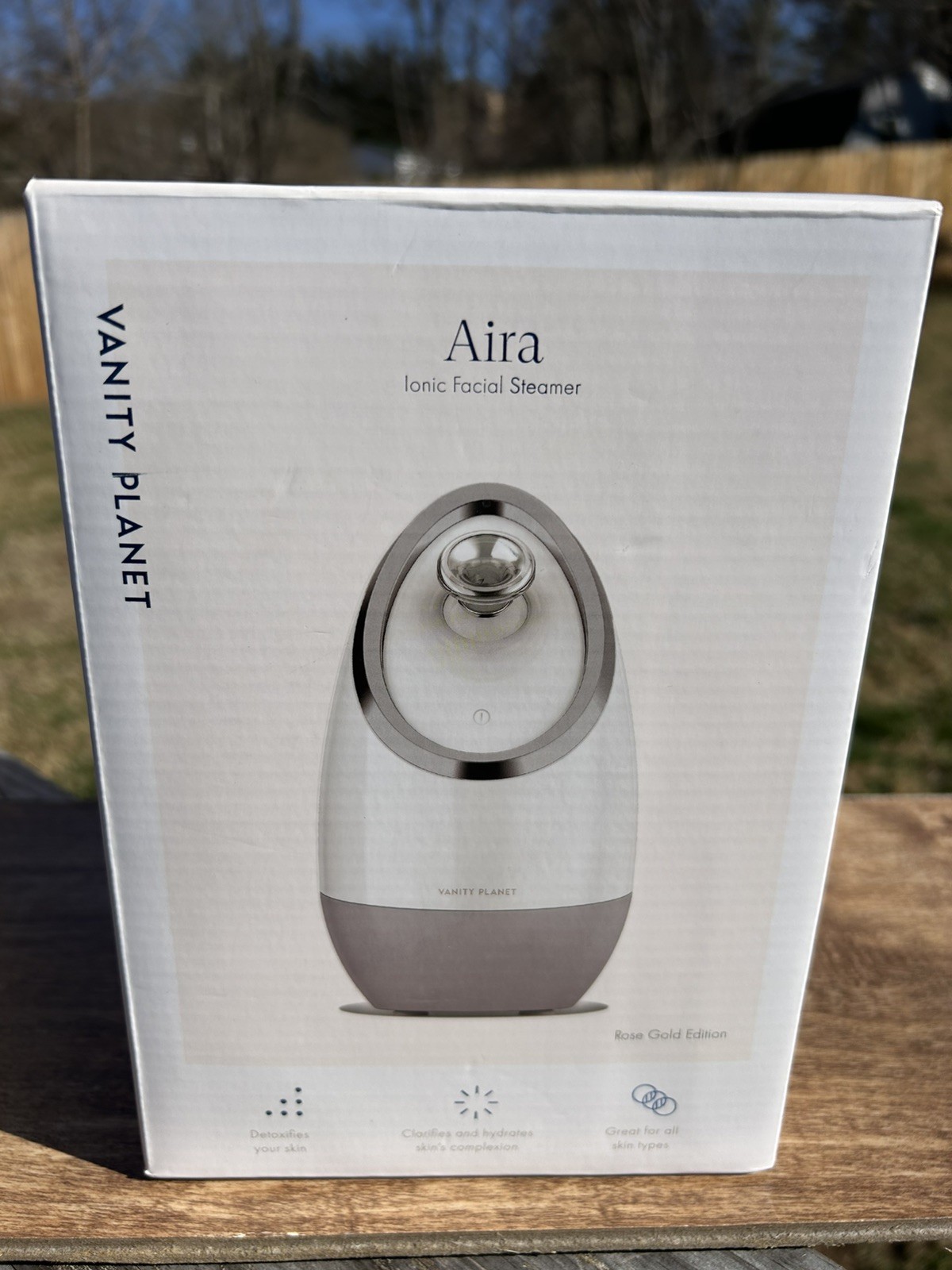 Vanity Planet Aira Ionic Facial Steamer Rose Gold Edition New