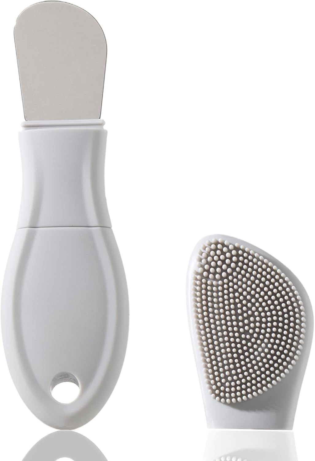 2in1 Face Cleaning Brush & Blackhead Remover Tool, Pore Scrubber & Skin Spatula