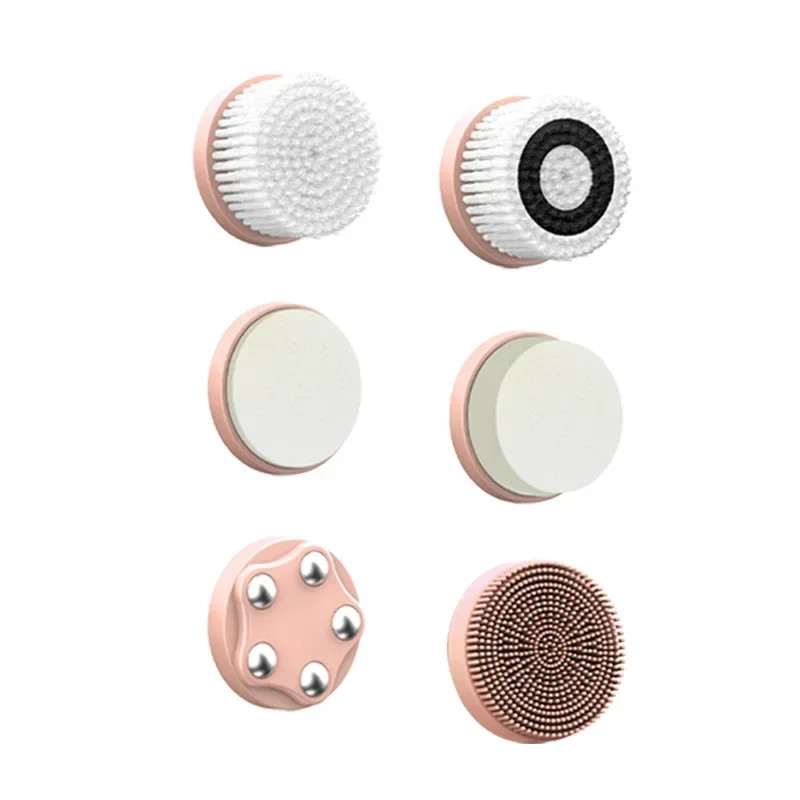 6 in 1 Electric Cleansing Brush Ultrasonic Facial Cleaner Rotating Cleansing Fac