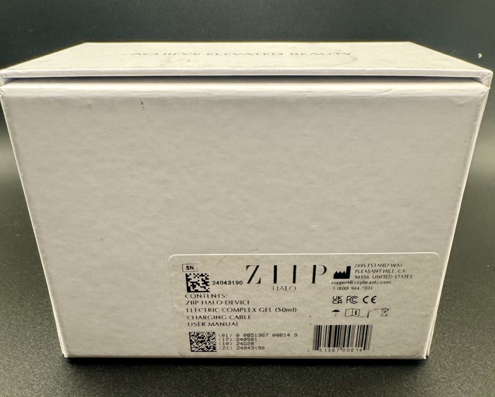 New in Box Ziip Halo Microcurrent Facial Toning Device