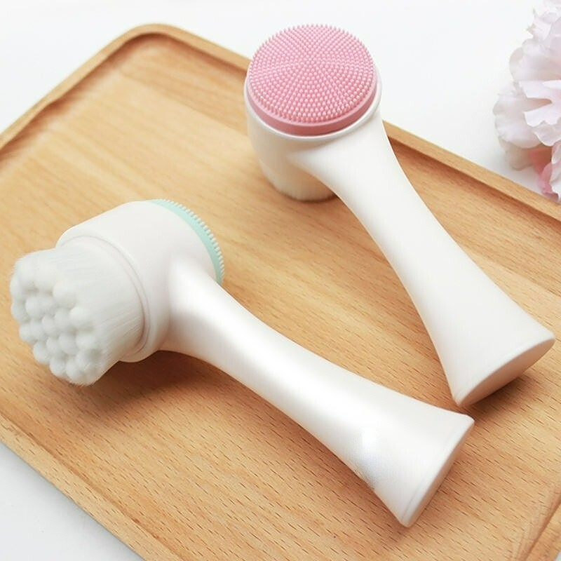 1/2PCS Face Brush Silica Gel Facial Brush Double Sided Facial Cleanser