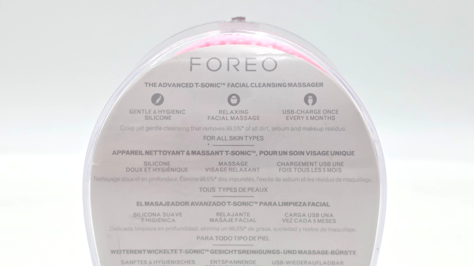 Foreo Luna Mini 2 Electric Facial Cleansing Brush Pearl Pink USB Device Open Box