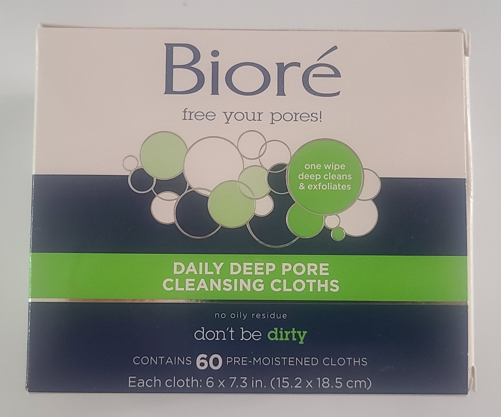 Biore – Daily Deep Pore Cleansing Cloths – 60 Count