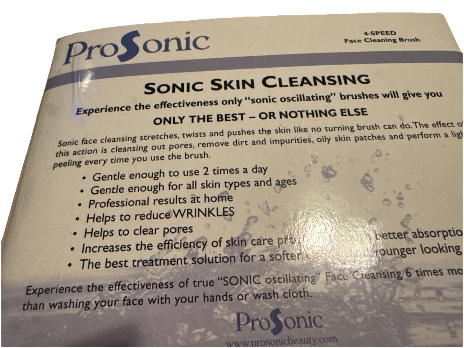 Prosonic Face & Body Skin Cleansing Brush With Multiple Brush Size 4 Speed