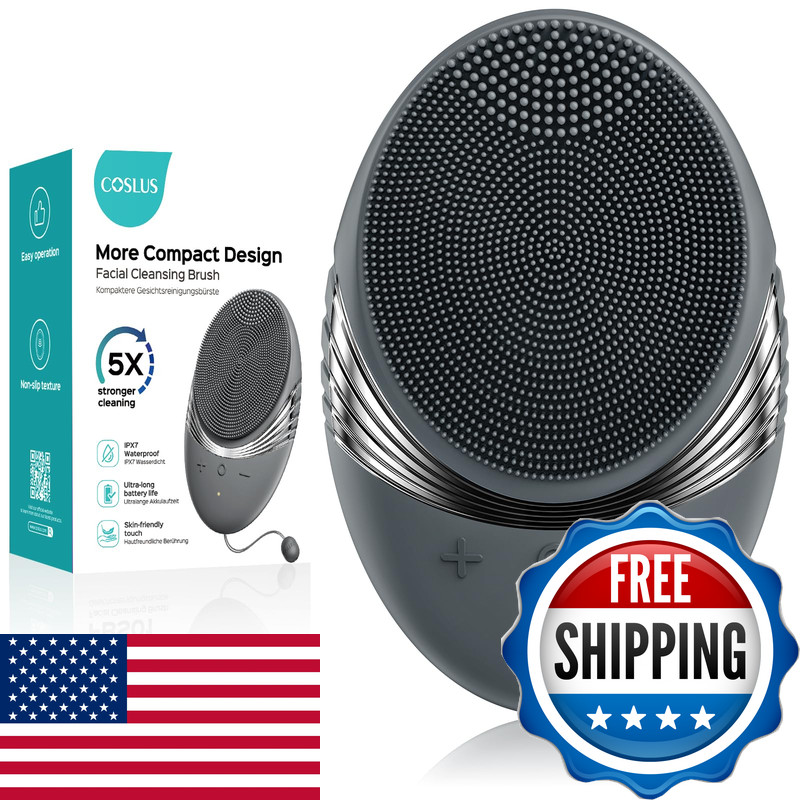 Coslus Facial Cleansing Brush Face Scrubber Portable Silicone Waterproof