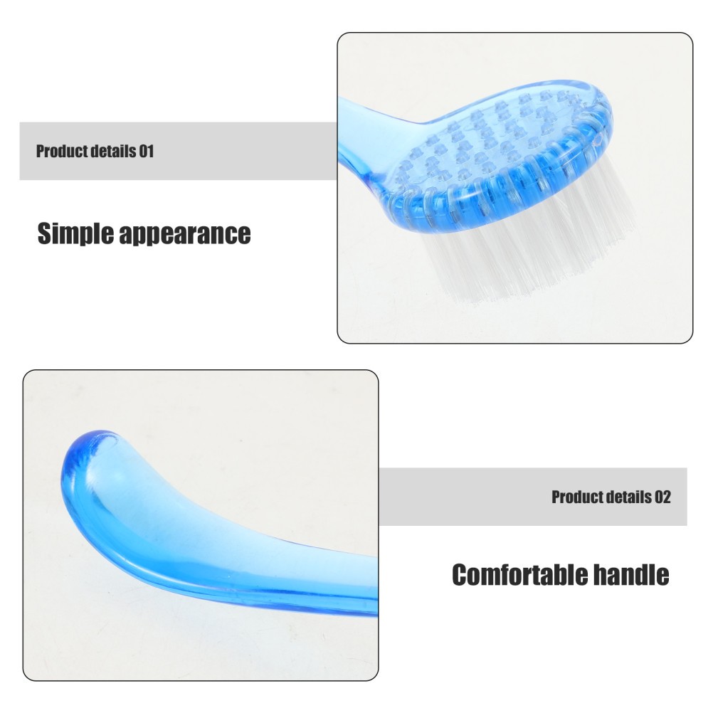 4Pcs Durable Face Cleaning Brush Ergonomic Handle Sky Blue for Home Use