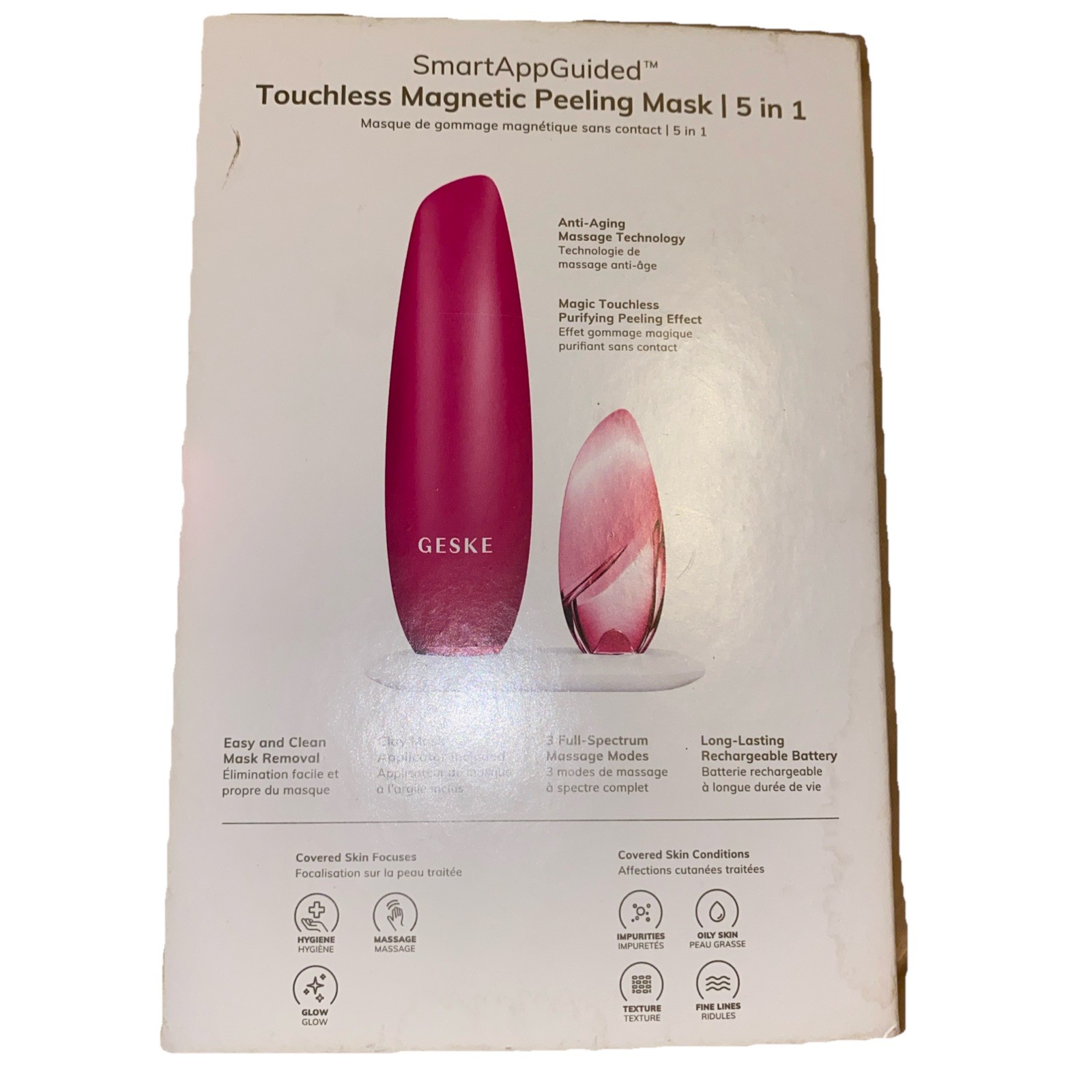 GESKE ~ TOUCHLESS MAGNETIC PEELING MASK 5 IN 1 ~ open box