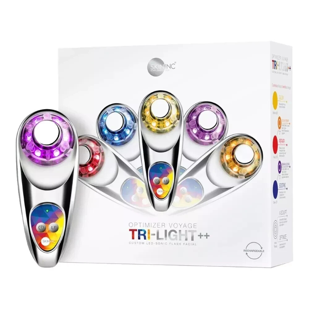 Skin Inc Optimizer Voyage Tri-Light++ Custom Flash Facial – Chrome – Light Use