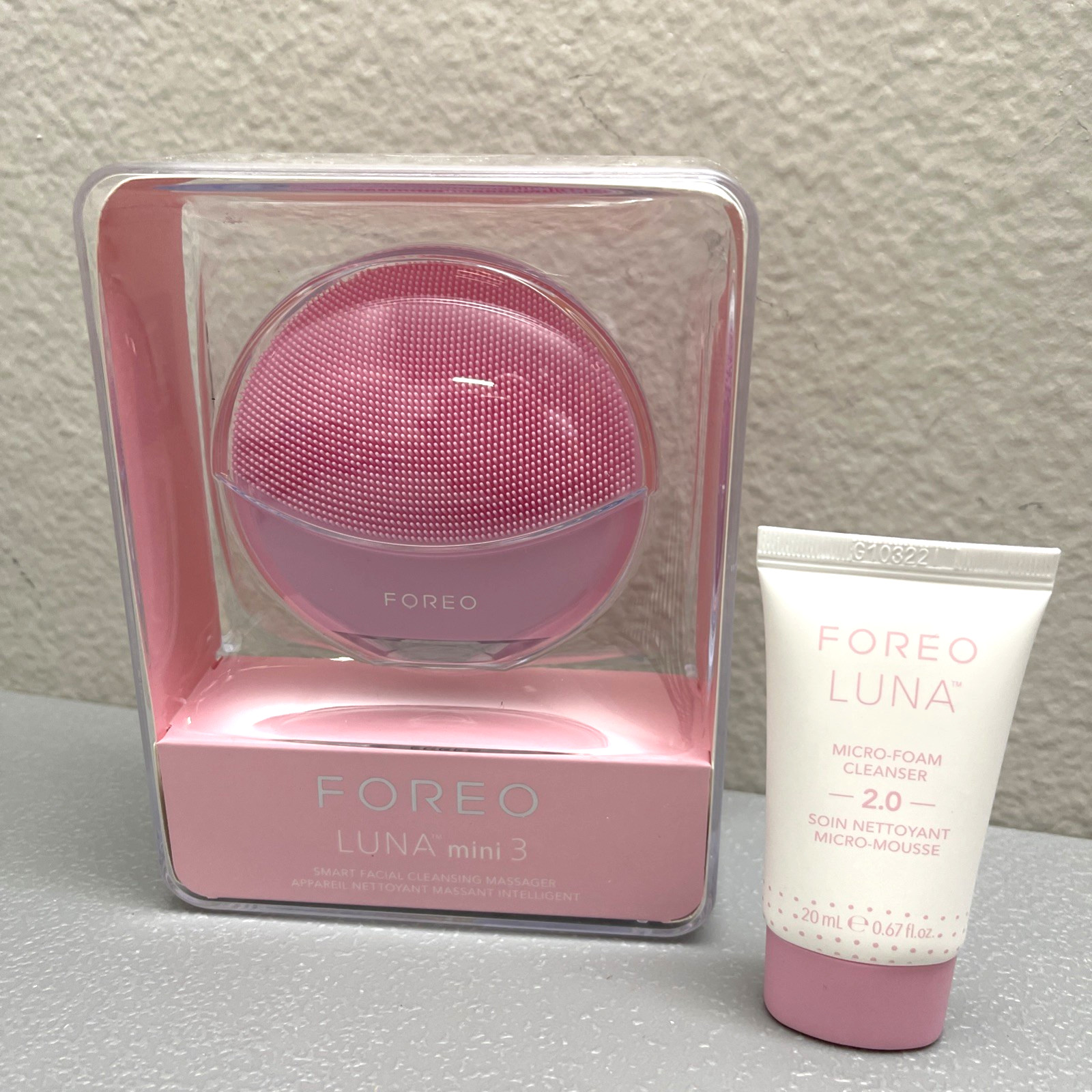 FOREO Luna Mini 3 – Premium Facial Cleansing Brush – Pearl Pink NEW SEALED