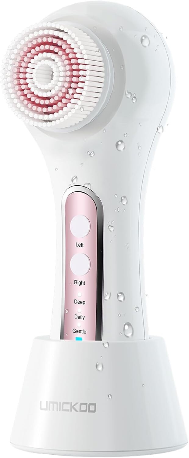 NEW Rechargeable IPX7 Waterproof Face Scrubber Exfoliator Facial Cleansing Brush