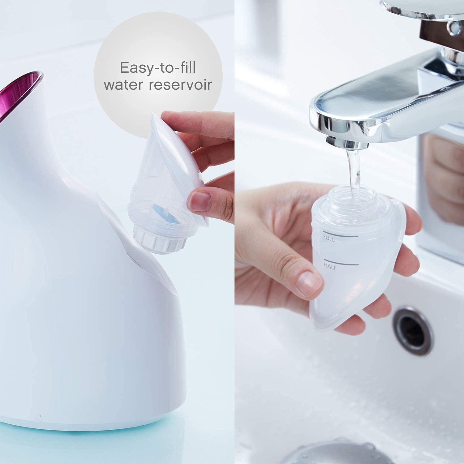Panasonic Nano Ionic Facial Steamer with Ultra-Fine Steam EH-SA31 (White/Pink)