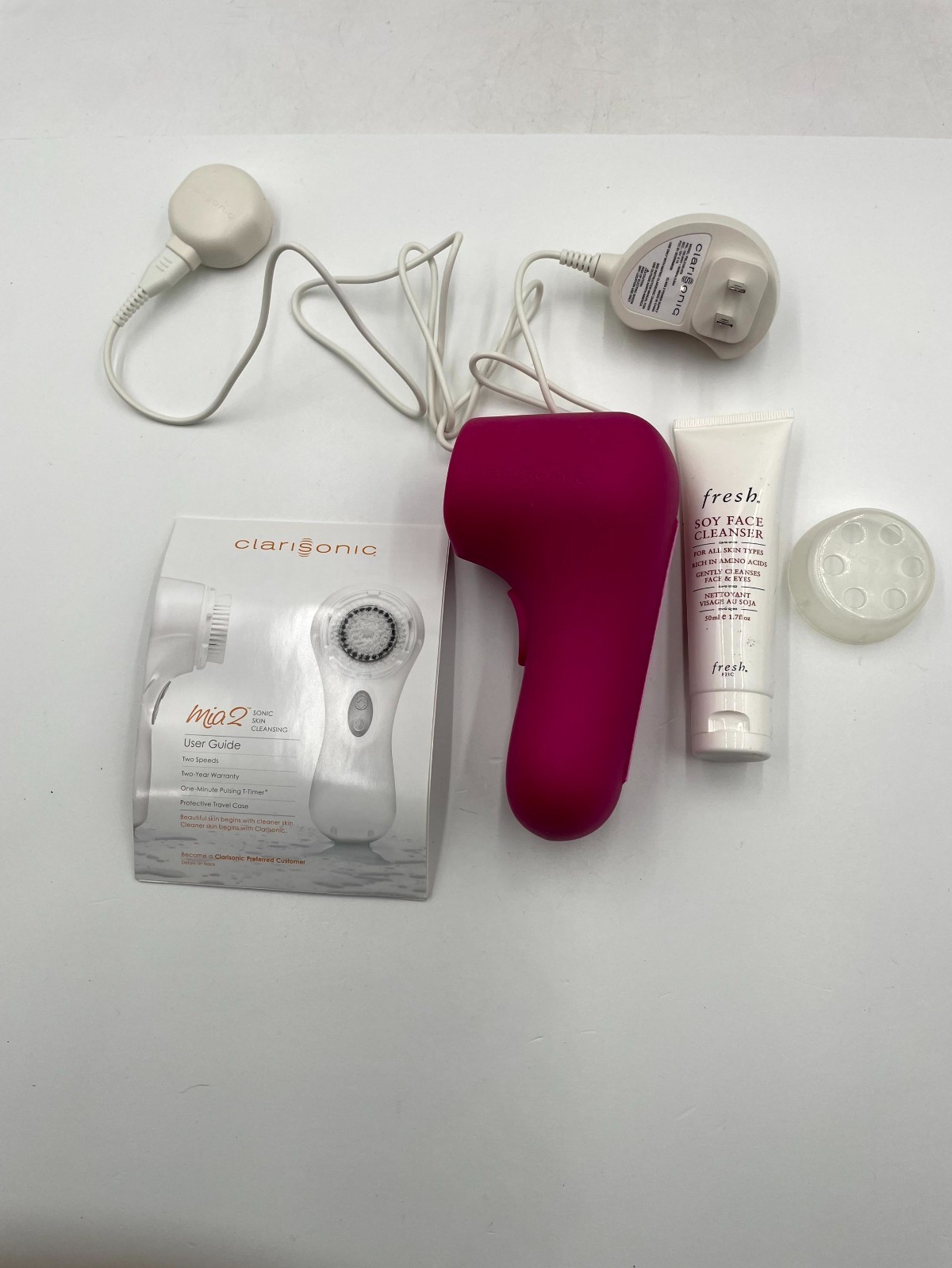 Clarisonic Mia 2 Sonic Facial Cleansing System Pink 2-Speeds for All Skin Types