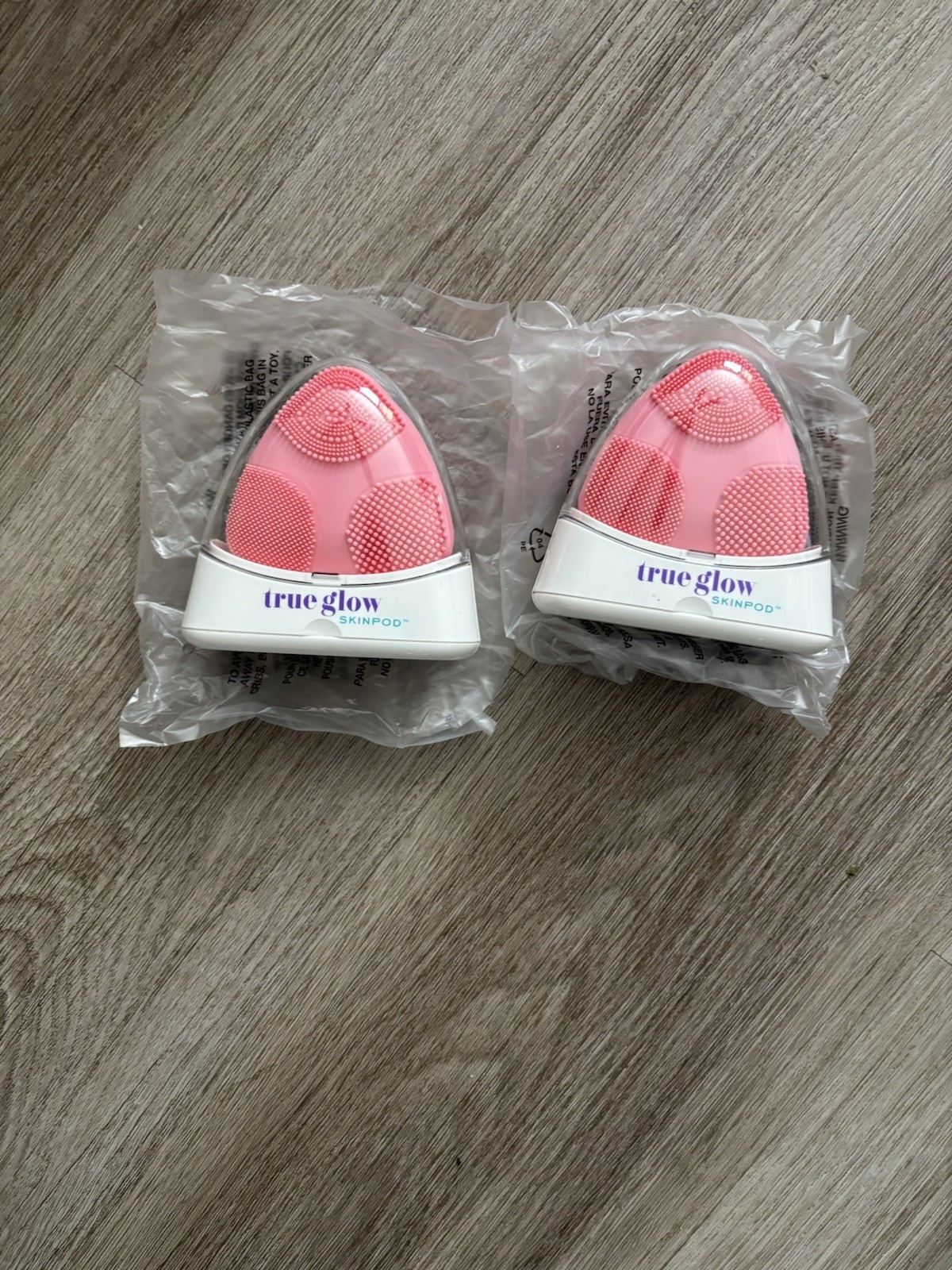 Conair True Glow SKINPOD Silicone Facial Cleansing Brush/ Pink/ Lot Of 2