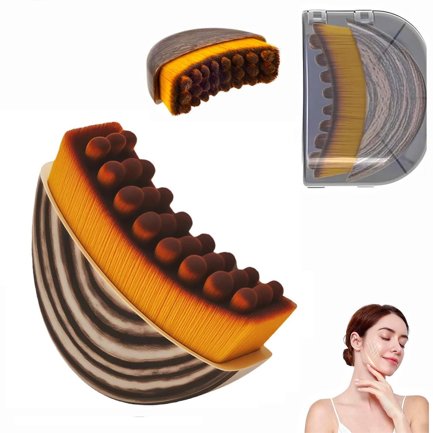 Lymphatic Drainage Face Massager Brush Reduce Puffiness Sculpting Tool
