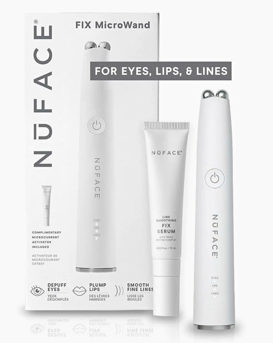 NuFACE FIX MicroWand Facial Toning Device for Wrinkles & Fine Lines w/ Serum