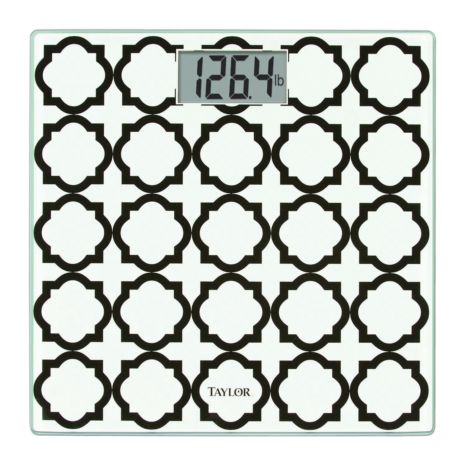 Taylor Precision Products 755841932BWL Digital Glass Bathroom Scale with Black/W