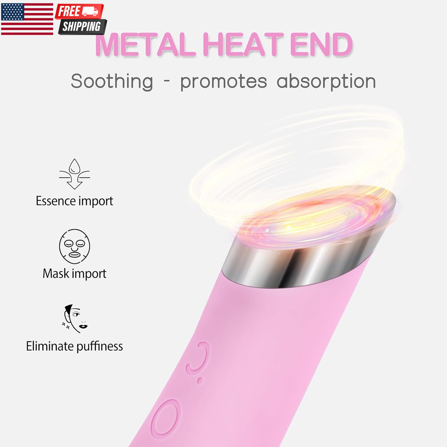 Facial Cleansing Brush, Rechargeable Silicone Face Scrubber with Heat Massage En