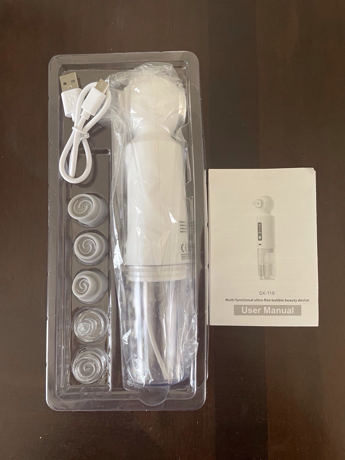 6 Head Blackhead Cleaner Pore Vacuum Cleaner Electric Pore Cleaner USB Charging
