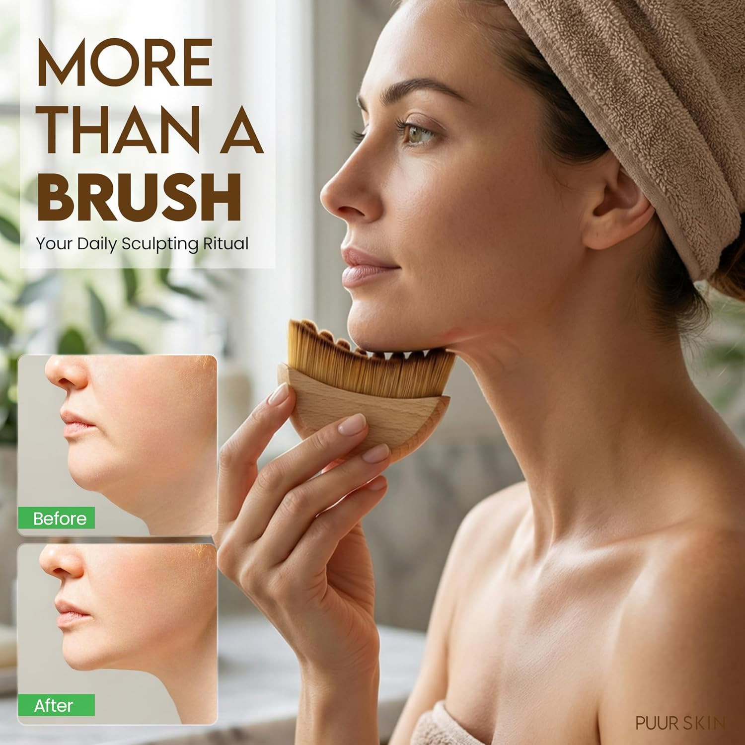 Premium Lymphatic Contour Face Brush for Sculpting – Lymphatic Drainage Massager
