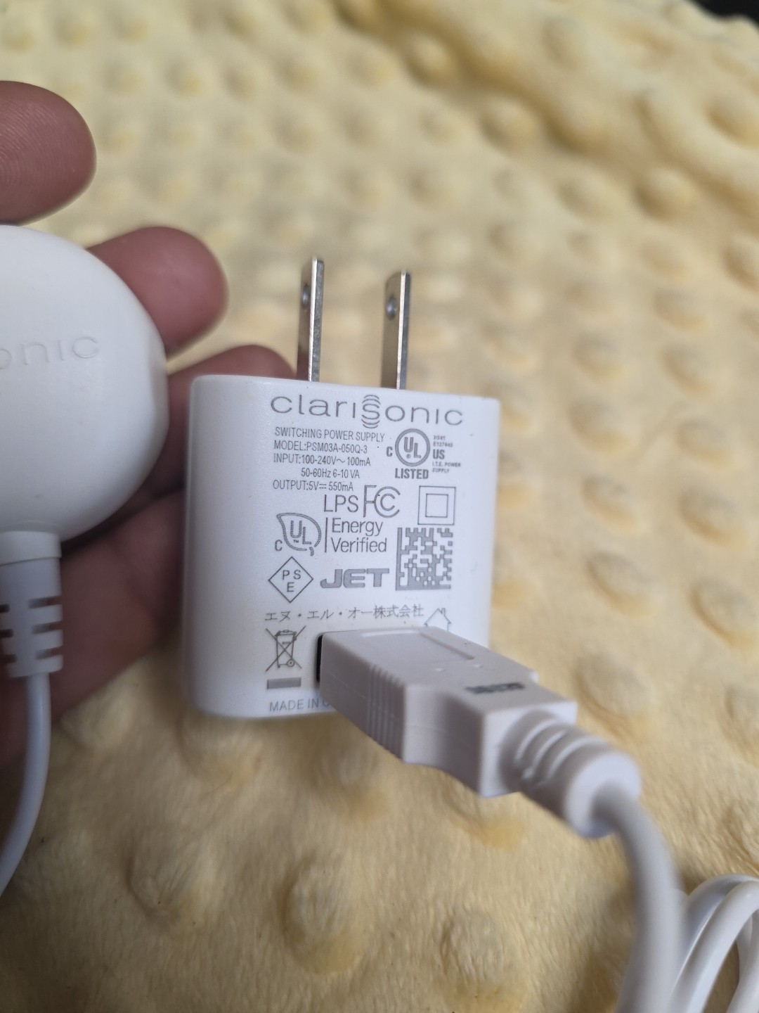 CLARISONIC Power Adapter PSM03A-050Q-3 PBL6126 Charger T20