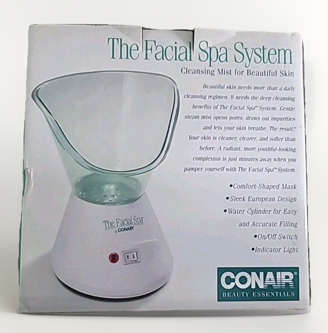 Conair “The Facial Spa” Moisturizing Mist Facial Sauna System Model 3701AXA