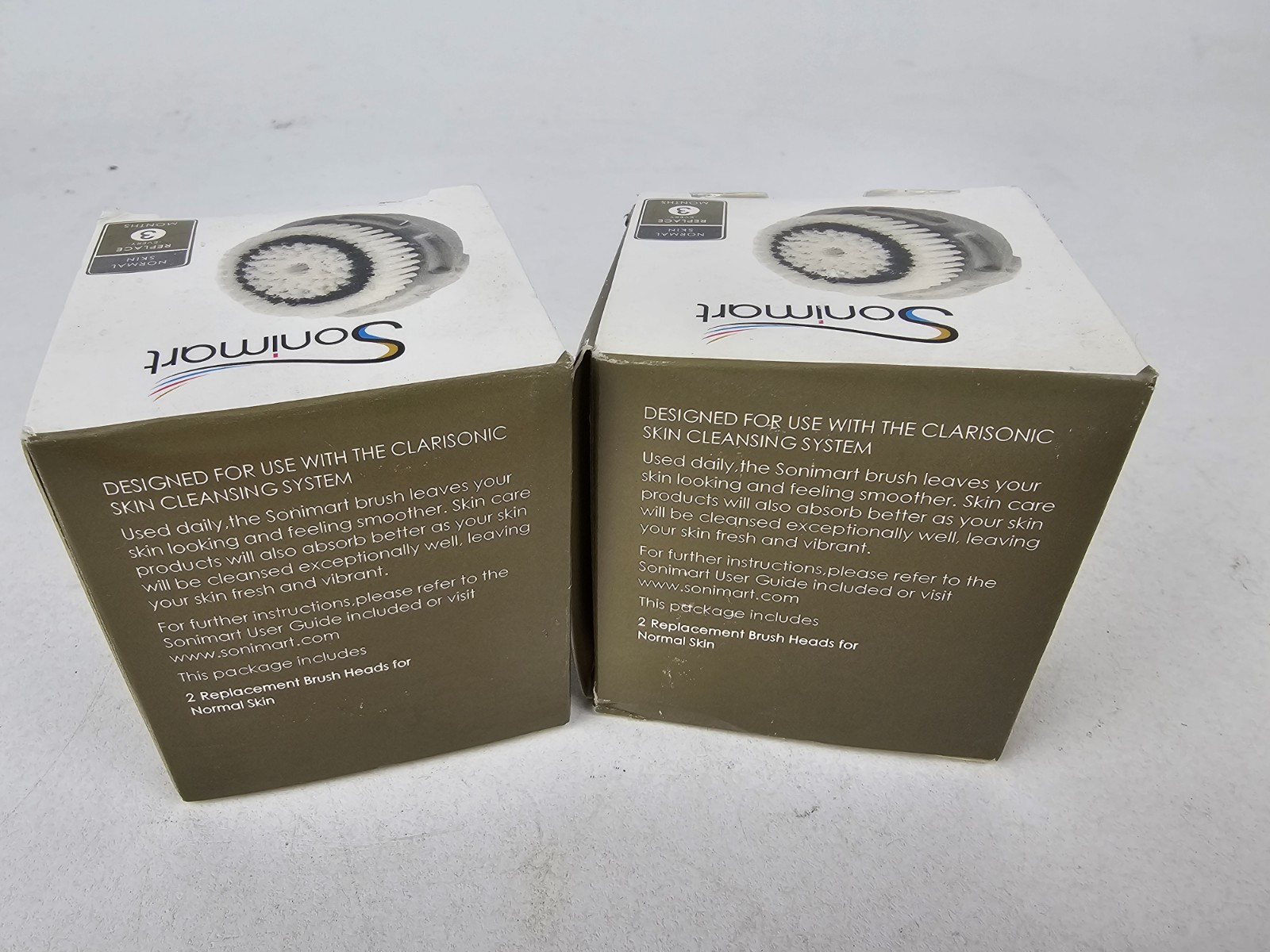 4-Pack NORMAL SKIN Replacement Facial Brush Heads For Clarisonic Mia NEW OPENBOX