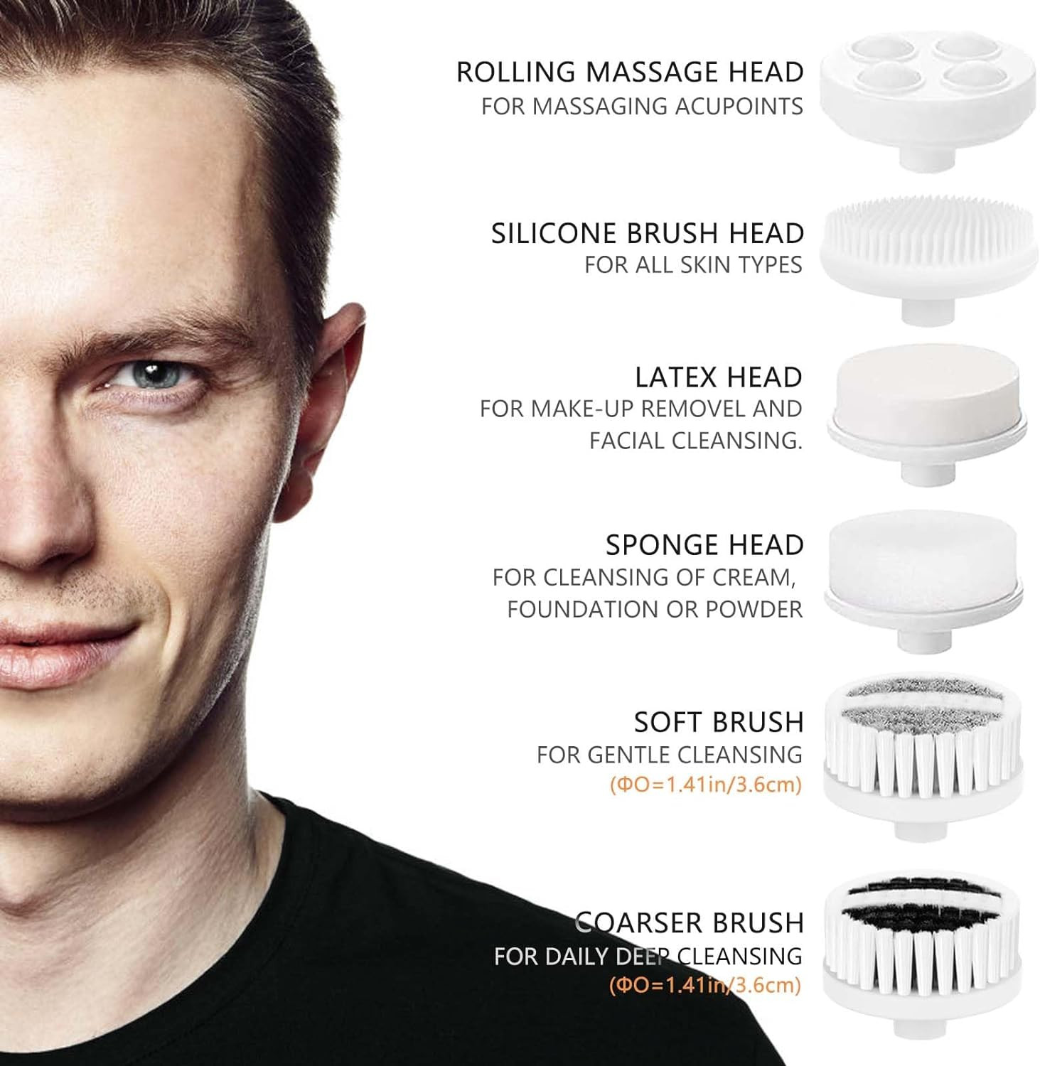 Facial Cleansing Brush Face Scrubber: CLSEVXY Electric Face Spin Cleanser Brushe