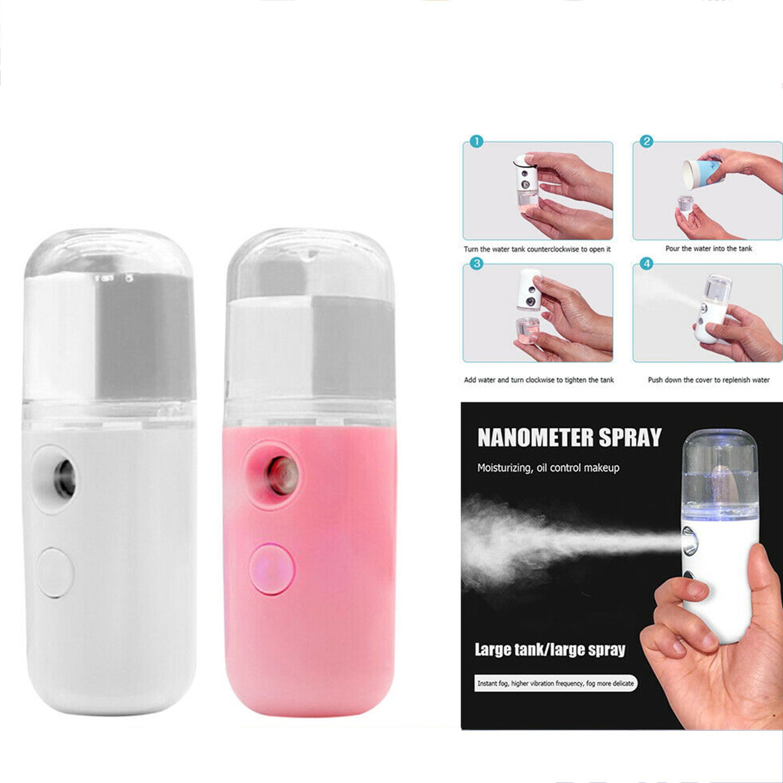 Face Moisturizing Atomization Sprayer USB Nano Facial Mister Mist Spray Machine