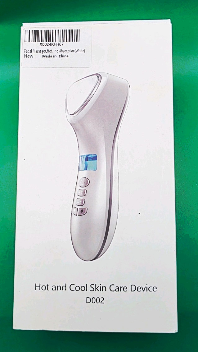 Hot & Cool Facial Massager Skin Care Device Model D002 MPN D002 White