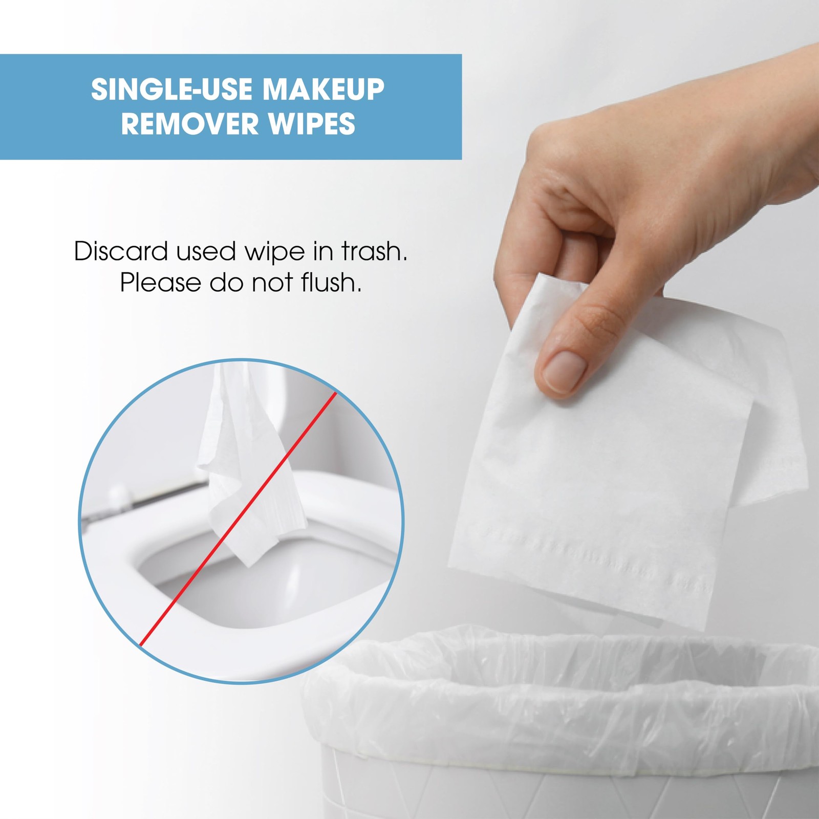 Diamond Wipes Makeup Remover Wipes, Alcohol Free 50 Count (Pack of 1), White