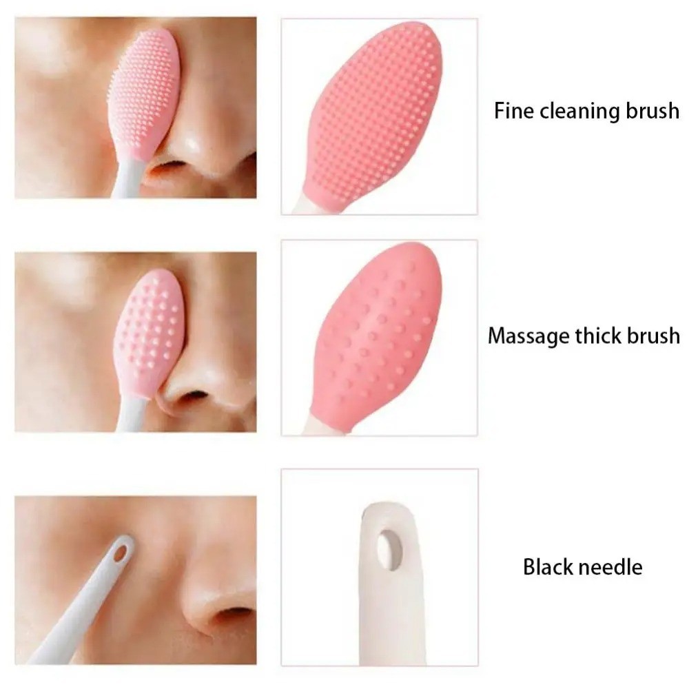 Silicone Face Cleansing Brush Exfoliating Blackhead Remover 1-4pcs Set