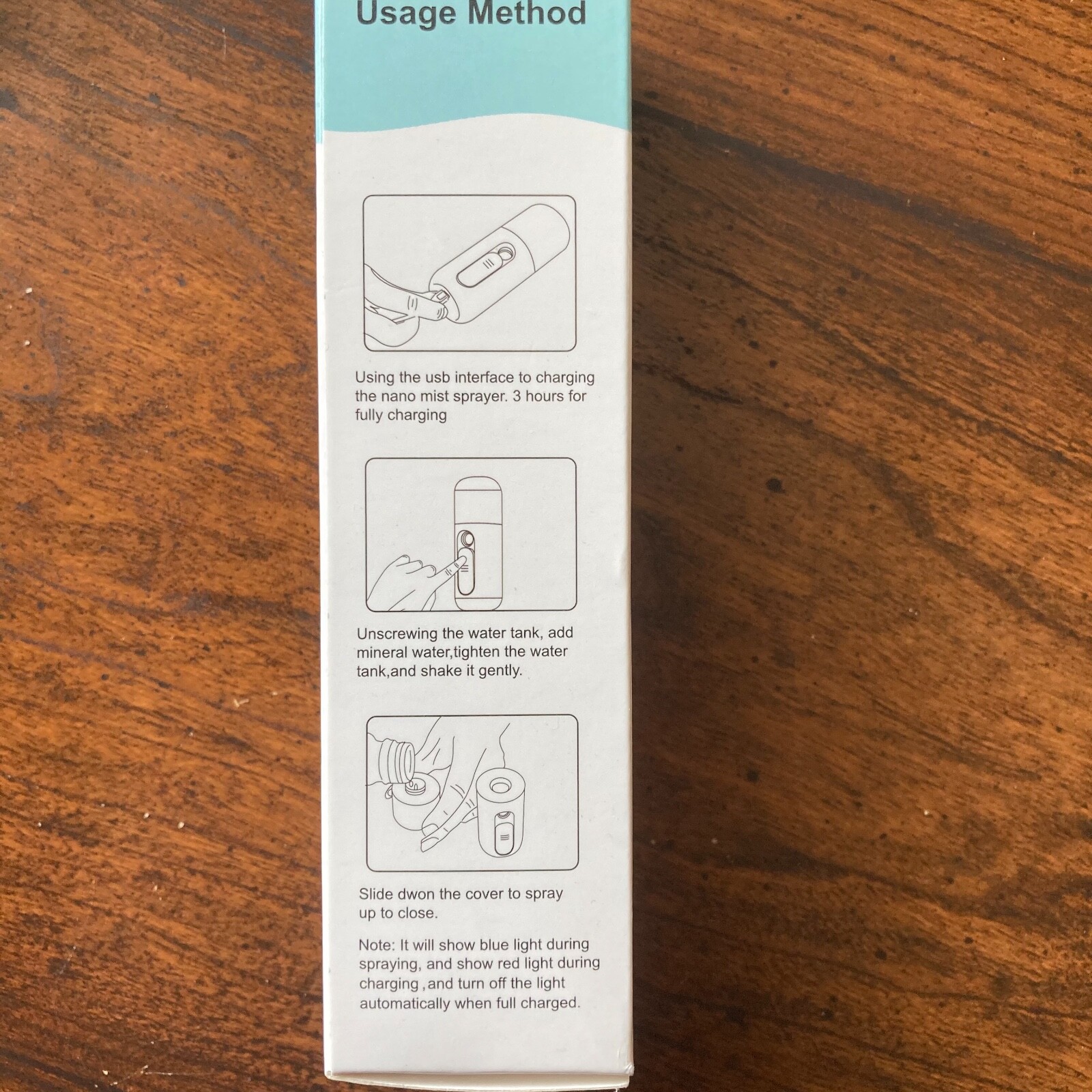 Portable USB Nano Mist Spray for Facial Moisturizing or Disinfectant 30 mL-New!